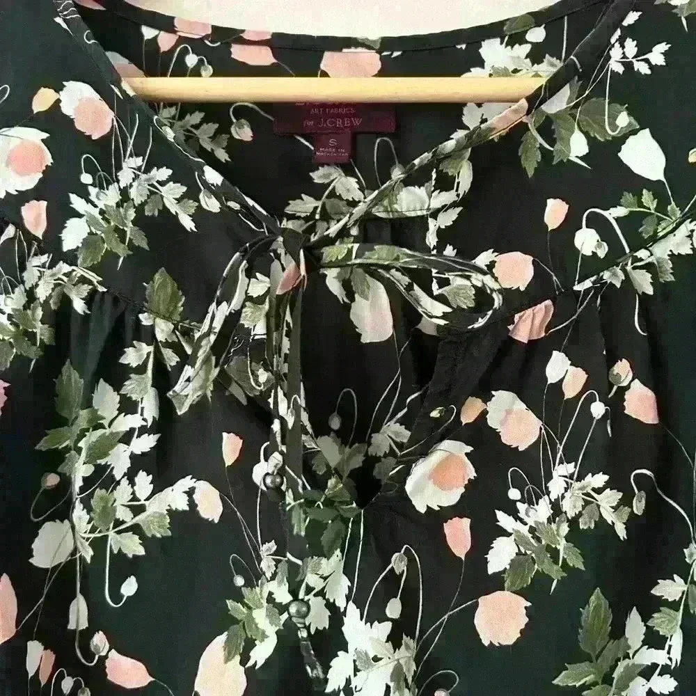 J.Crew Peasant Top‎ in Liberty of London Poppy Dream Size S
